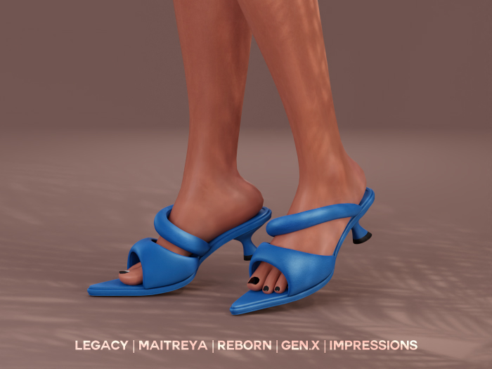 $NT Puffy Kitten Mules BLUE