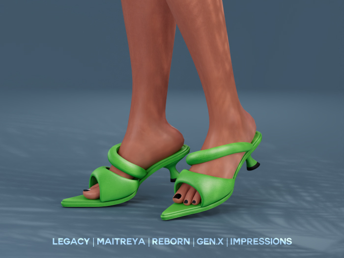 $NT Puffy Kitten Mules LIME