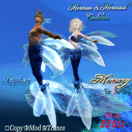 **TNN**Mermaid&Merman Costumes Memory-Sapphire