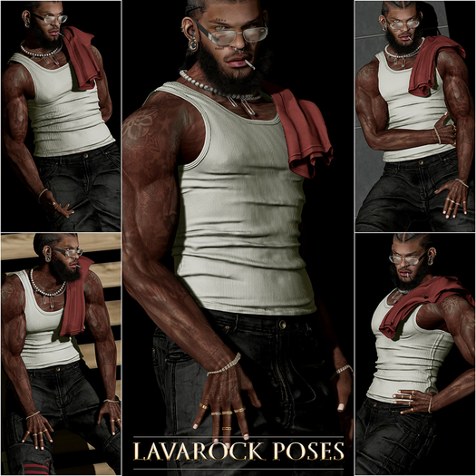 .:LAVAROCK POSES:.Male Bento Pose Set-10