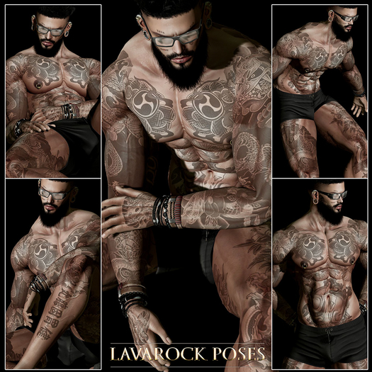 .:LAVAROCK POSES:.Male Bento Pose Set-13