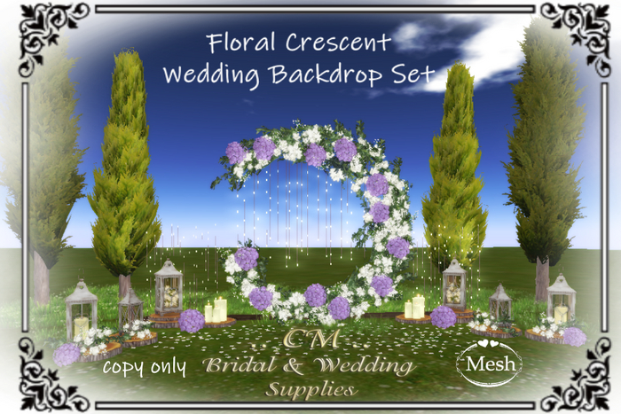 CM..Floral Crescent Wedding Pack Lilac