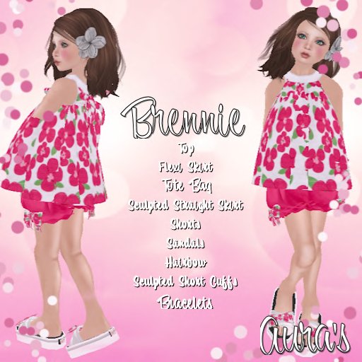 *Aura's* Brennie Outfit for Little Girls, Kids and Tiny Tot