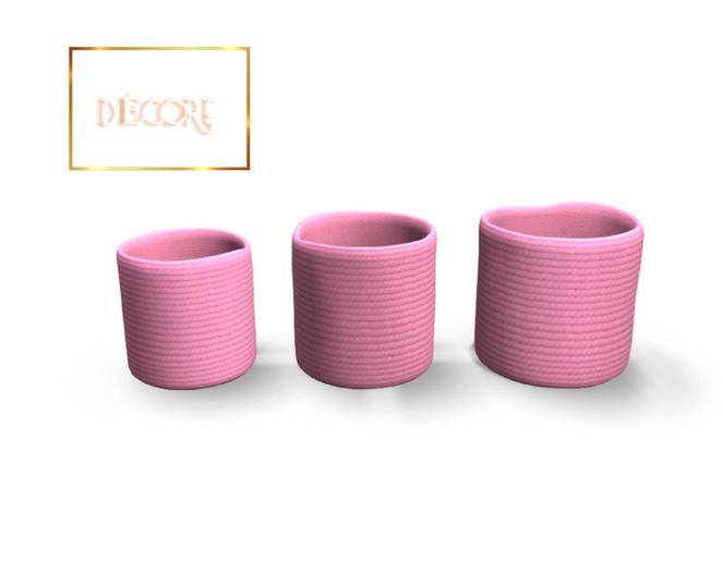 Decor'e - clothes basket set * LIGHT PINK
