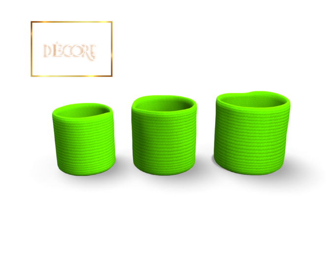 Decor'e - clothes basket set * GREEN 
