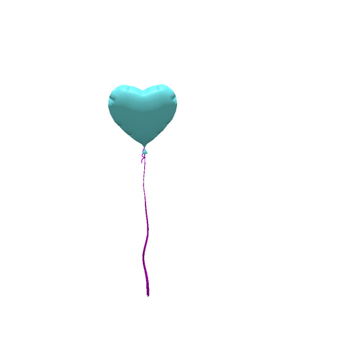 Heart balloon Aqua