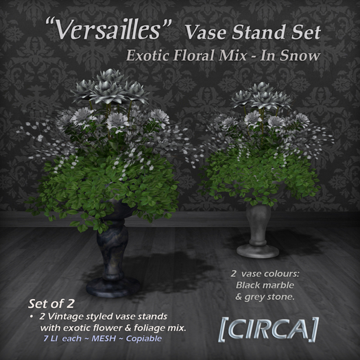 [CIRCA] - "Versailles" Vase Stand Set - In Snow