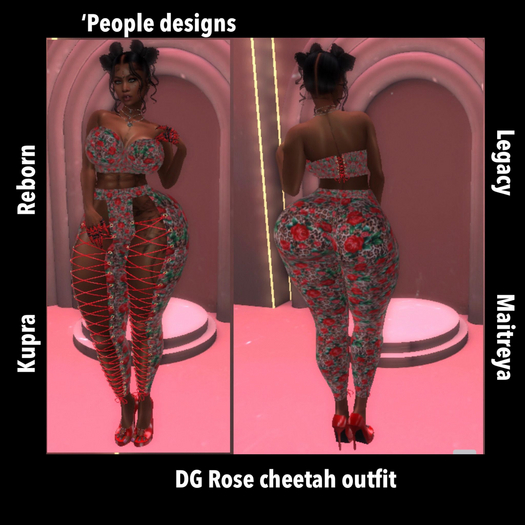 'PEOPLE DESIGNS-DG ROSE CHEETHA  OUTFIT