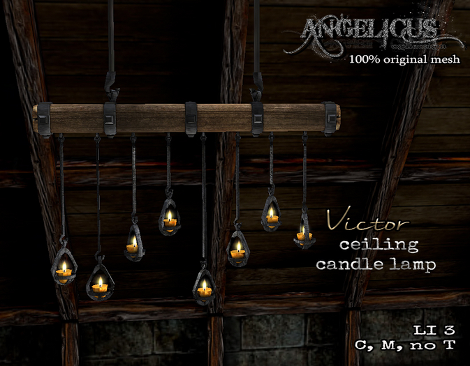 :ANGELICUS: Ceiling candle lamp -Victor-