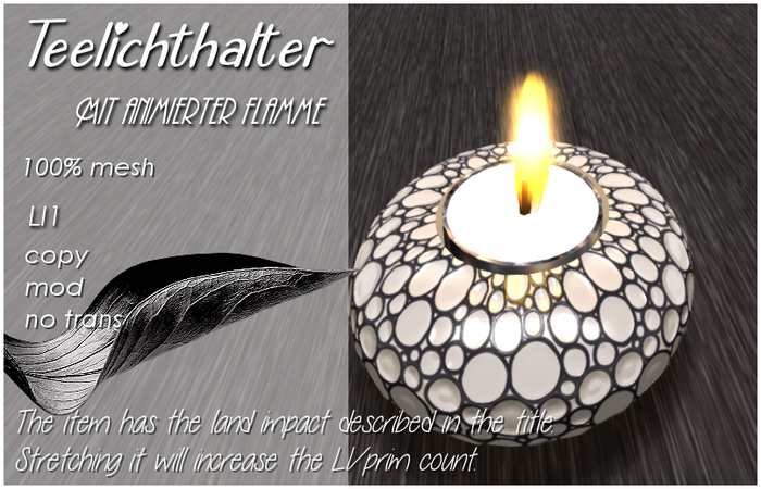 Teelichthalter-Tealight holder