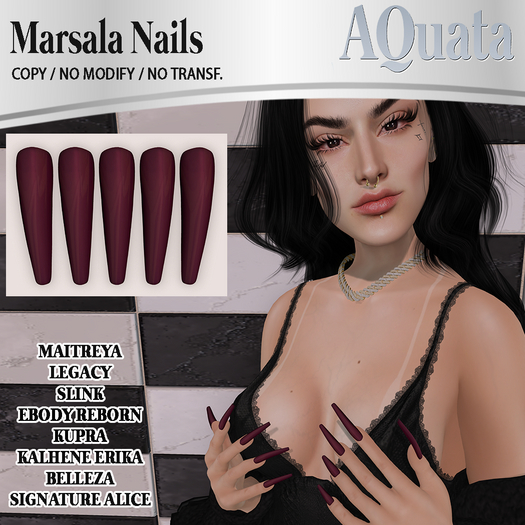 AQuata - Marsala Nails