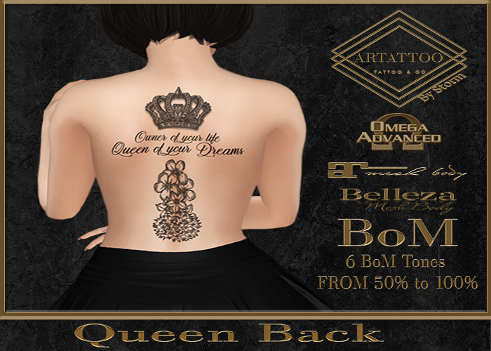 Artattoo Queen Back   
