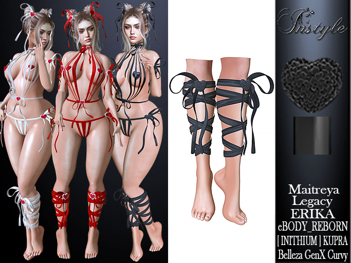 InStyle -Garter Bands for Legs - Black