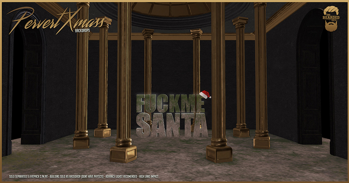 Fvck Me Santa Backdrop - The Bearded Guy