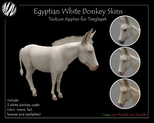 [SM] Egyptian White Donkey skins Appliers