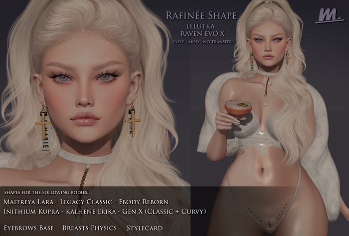 ::Midori's Store:: Rafinee Shape (Lelutka Raven 3.1 Evo X) v2