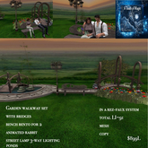 Garden Bridges Bench set & walkway-Box LI=91