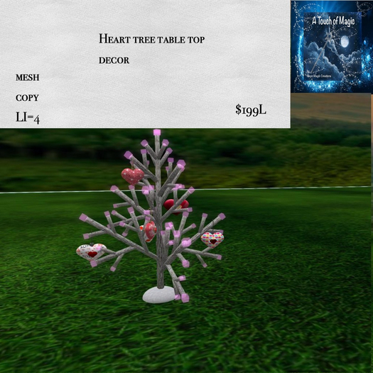 Heart tree table top decor -Box LI=4