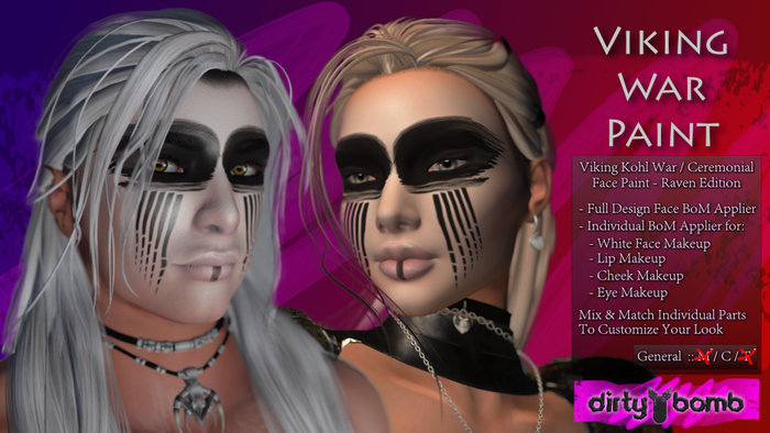>db} Viking War Paint - Raven Edition - BoM