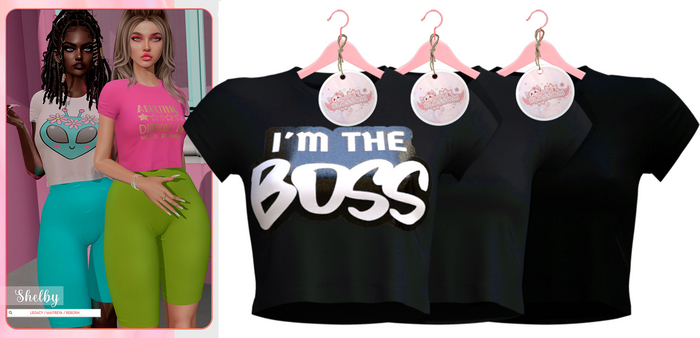 #1 Apple Blossom - Black // Shelby Top