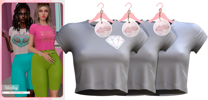 #5 Apple Blossom - Gray //  Shelby Top