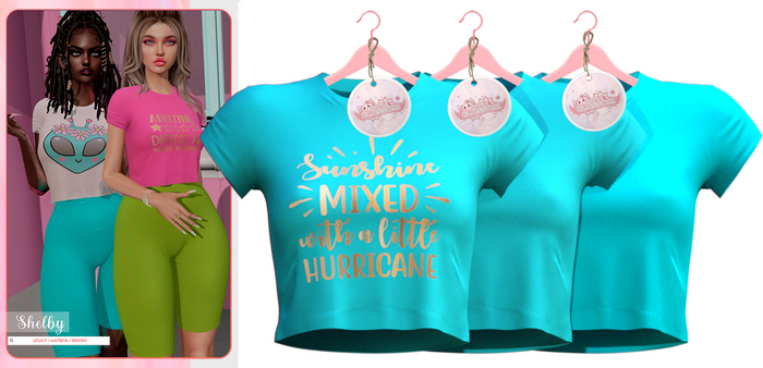 #12 Apple Blossom - Aqua //  Shelby Top