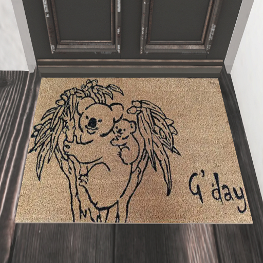 Koala G'day Door mat
