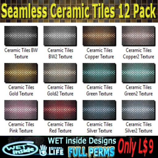 Seamless Ceramic Tiles 12 Pack B