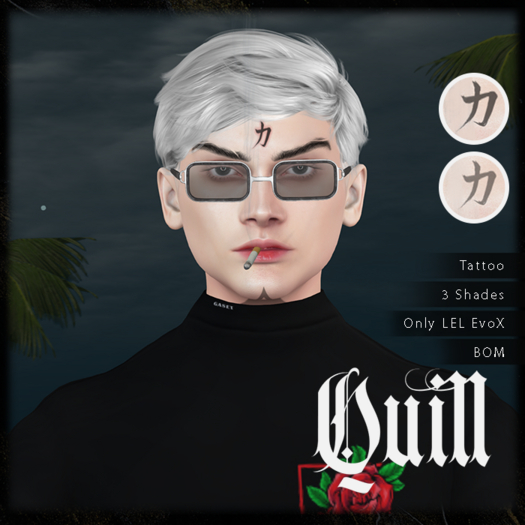 .:Quill:. Strength Face Tattoo