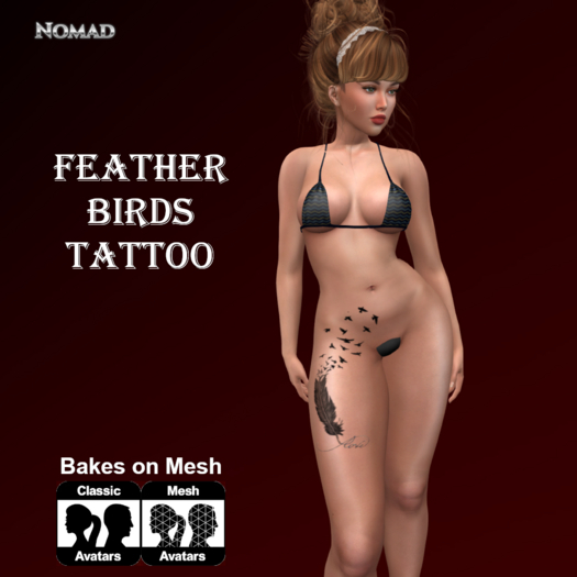 Feather Birds Tattoo