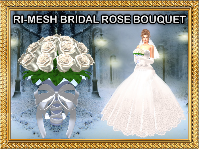 DEMO-RI-MESH BRIDAL ROSE BOUQUET ADD