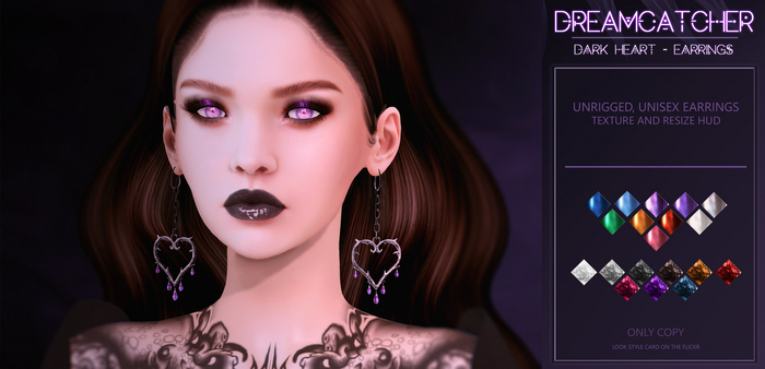 DREAMCATCHER // Dark heart - earrings