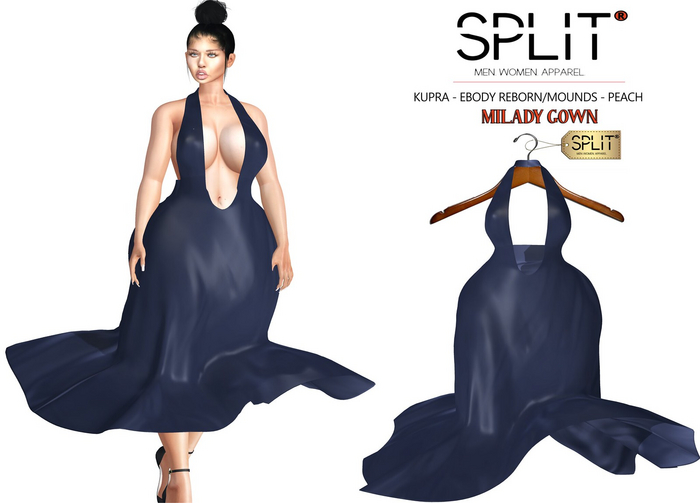 SPLIT APPAREL - Milady Gown Blue
