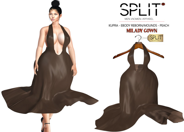 SPLIT APPAREL - Milady Gown Brown