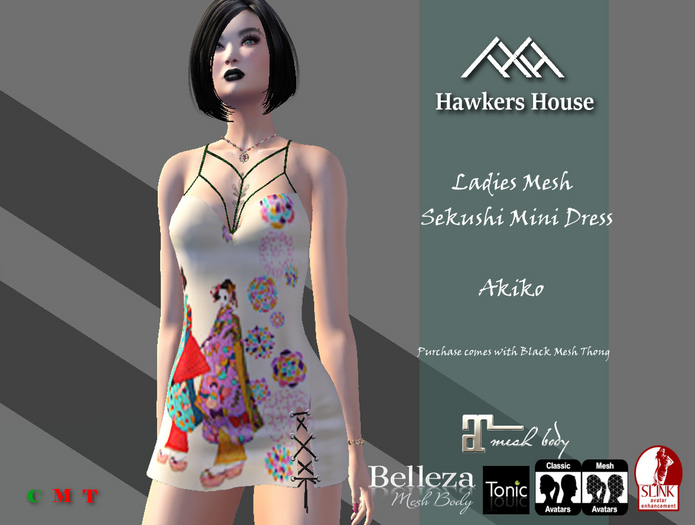 *HH* Ladies Mesh Sekushi Mini Dress Akiko