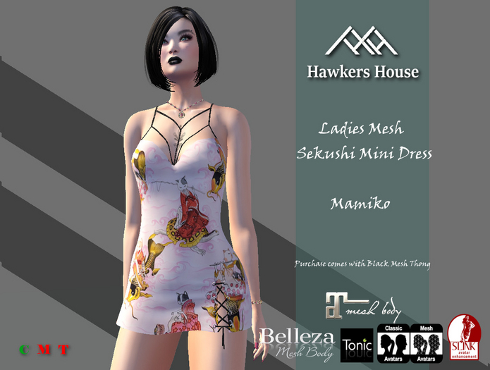*HH* Ladies Mesh Sekushi Mini Dress Mamiko