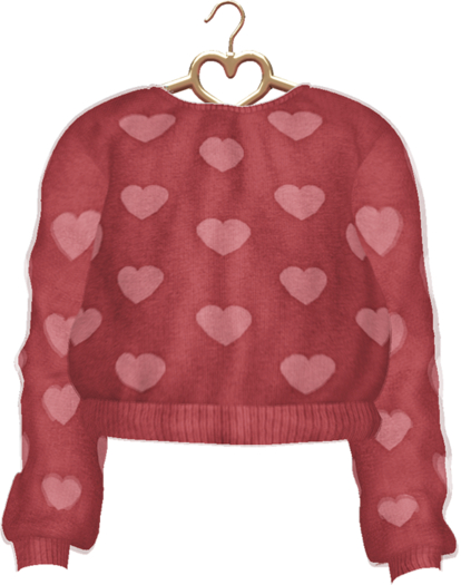 {Lula Belle} Heart Sweater - RUBY {boxed}