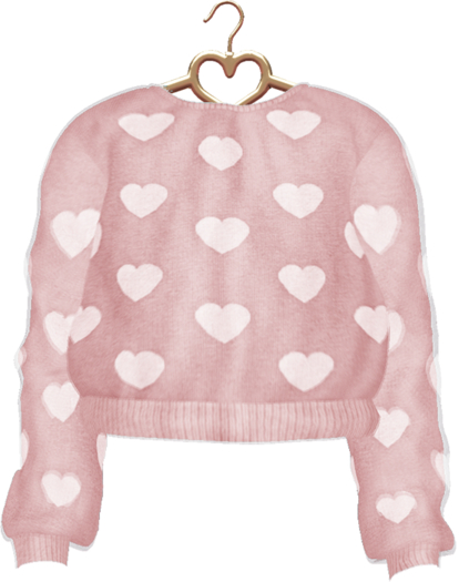 {Lula Belle} Heart Sweater - ROSE {boxed}