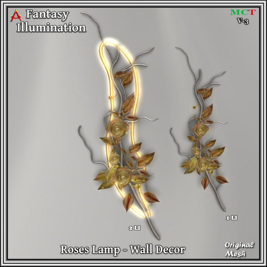 Wall Deco - v-3 Roses Lamp - Wall Deco