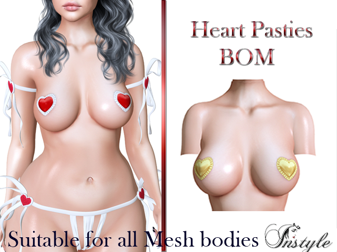 InStyle -Heart Pasties BOM Yellow