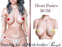InStyle -Heart Pasties BOM Yellow