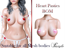 InStyle -Heart Pasties BOM Pink-PROMO until 30.04.