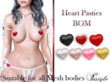 InStyle -Heart Pasties BOM 7 color