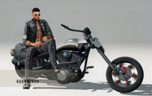 GGROM/MEN  BIKER POSE   [[ 3 ]]