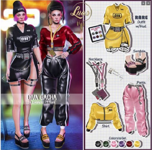 Luas Diva Sandals Red