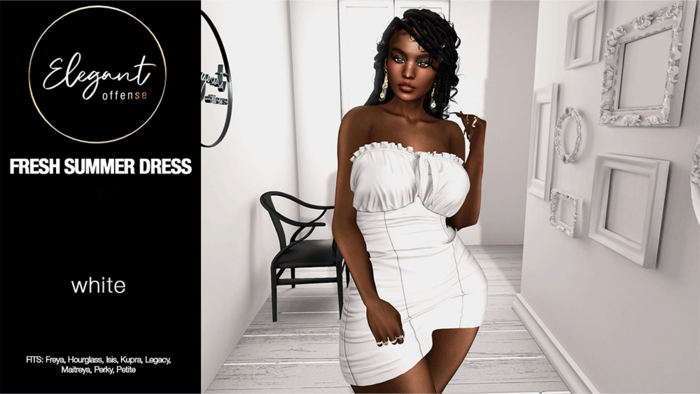 Elegant Offense: Fresh Summer Dress White {add me}