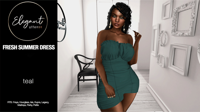 Elegant Offense: Fresh Summer Dress Teal {add me}