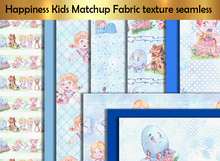 Happiness Kids Matchup Fabric texture seamless