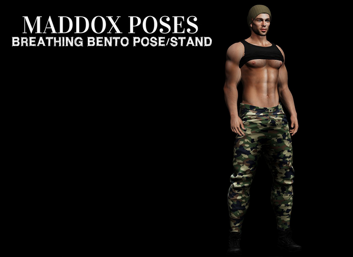Male Bento Breathing POSE AO STANDING ANIMATION 03