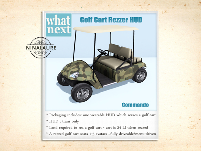 {what next} Golf Cart - Commando (boxed) RARE